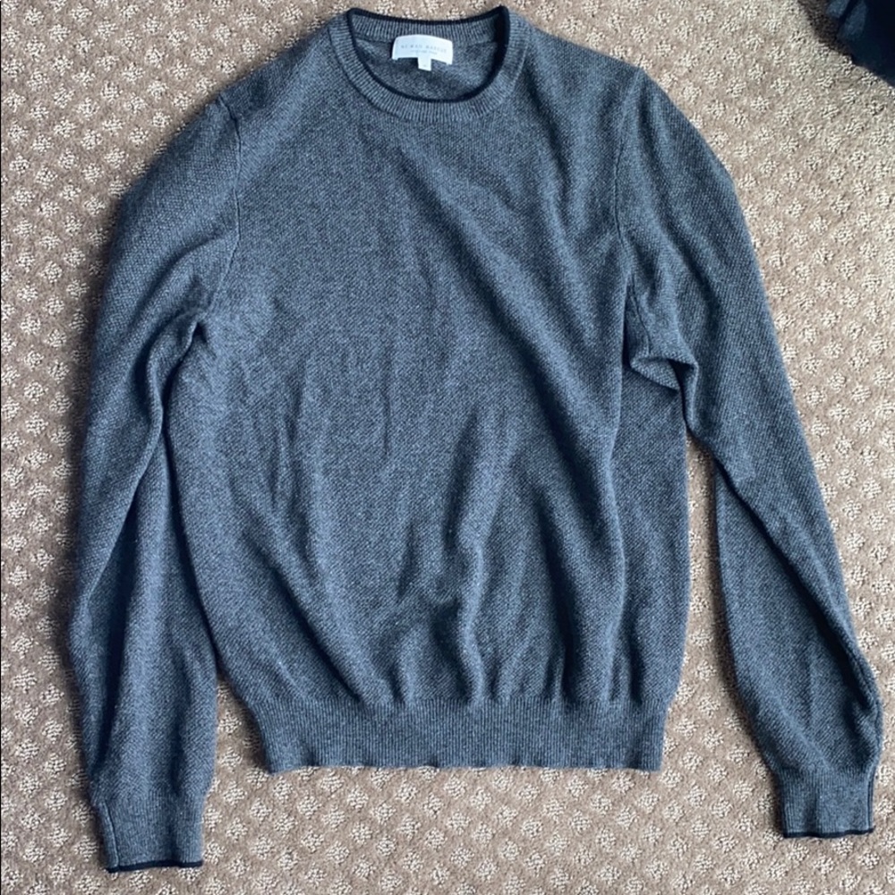 Mens Gray Cashmere Sweater